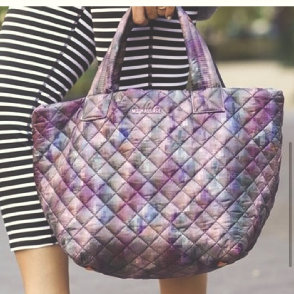 MZ Wallace Quilted Tie-Dye Purple Tote